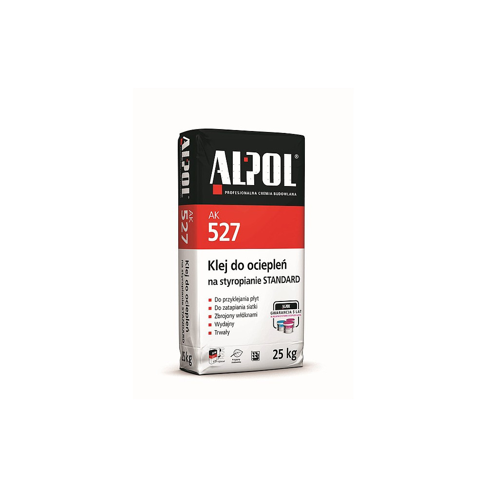 Klej do ociepleń na styropianie AK527 STANDARD 25 kg Klej do ociepleń na styropianie AK527 STANDARD 25 kg