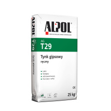 Tynk gipsowy ręczny AGT29, 25 kg 48 szt  na palecie