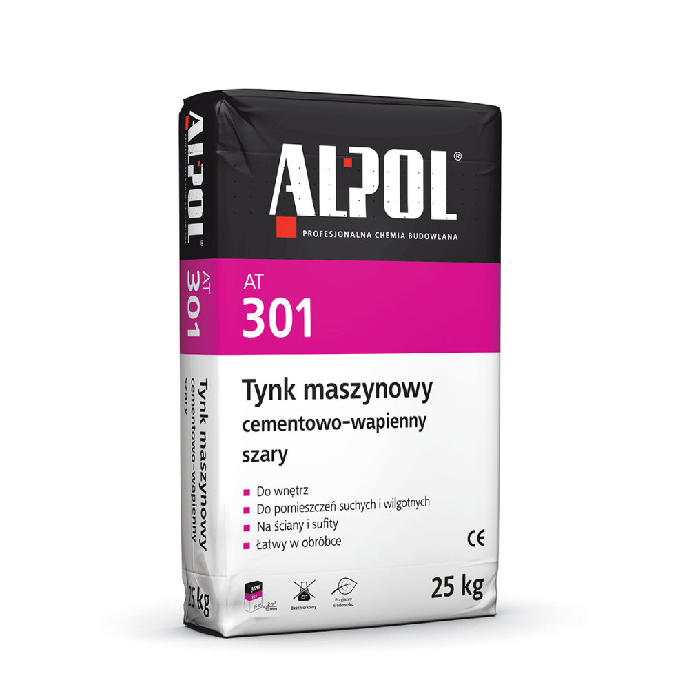 Tynk maszynowy cem-wap,szary 25 kg AT301 paleta 48szt Tynk maszynowy cem-wap,szary 25 kg AT301 paleta 48szt