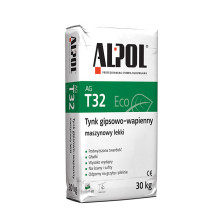 Tynk maszynowy gips-wapienny AGT32 lekki , 30kg ( paleta 35szt)