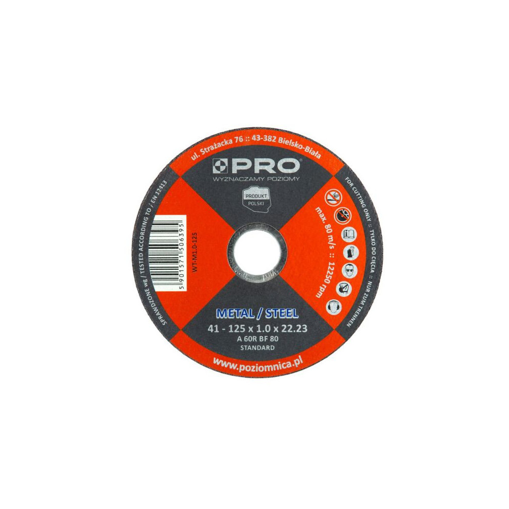 Tarcza do metalu 41-125 x 1.6 x 22.23 WT-M1.6-125 Tarcza do metalu 41-125 x 1.6 x 22.23 WT-M1.6-125