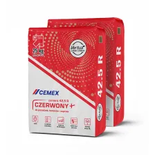 Cement Czerwony Plus 42,5 R – uniwersalny cement w worku 25 kg