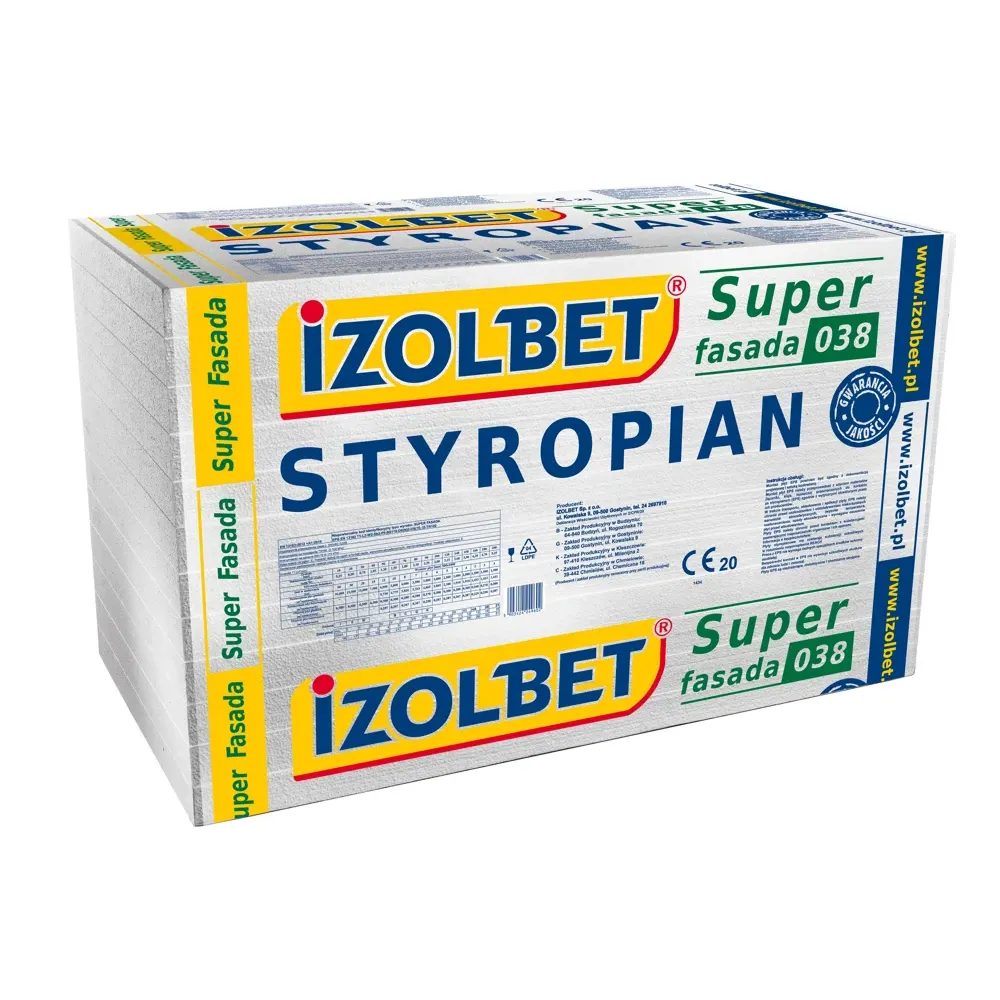Styropian SUPER FASADA 038 GR 150 mm IZOLBET Styropian SUPER FASADA 038 GR 150 mm IZOLBET