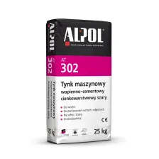 Tynk maszynowy wapienno-cementowy AT302  cienkowarstwowy szary 25 kg