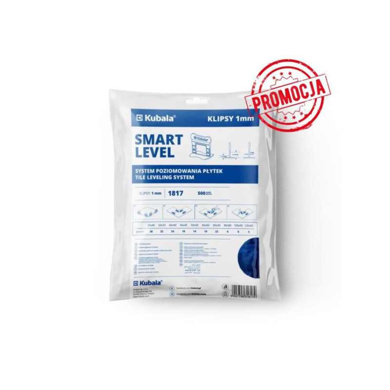 SMART LEVEL klipsy 1.5mm 500 szt.