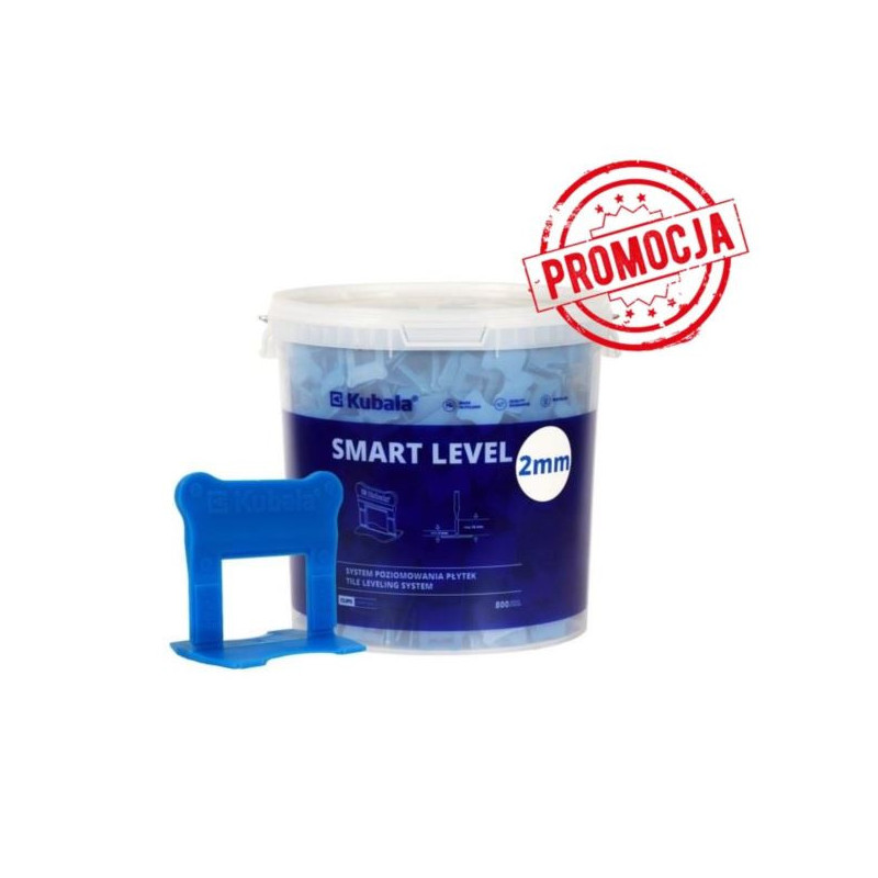 SMART LEVEL klipsy 2.0mm 800 szt. + wiadro 20L